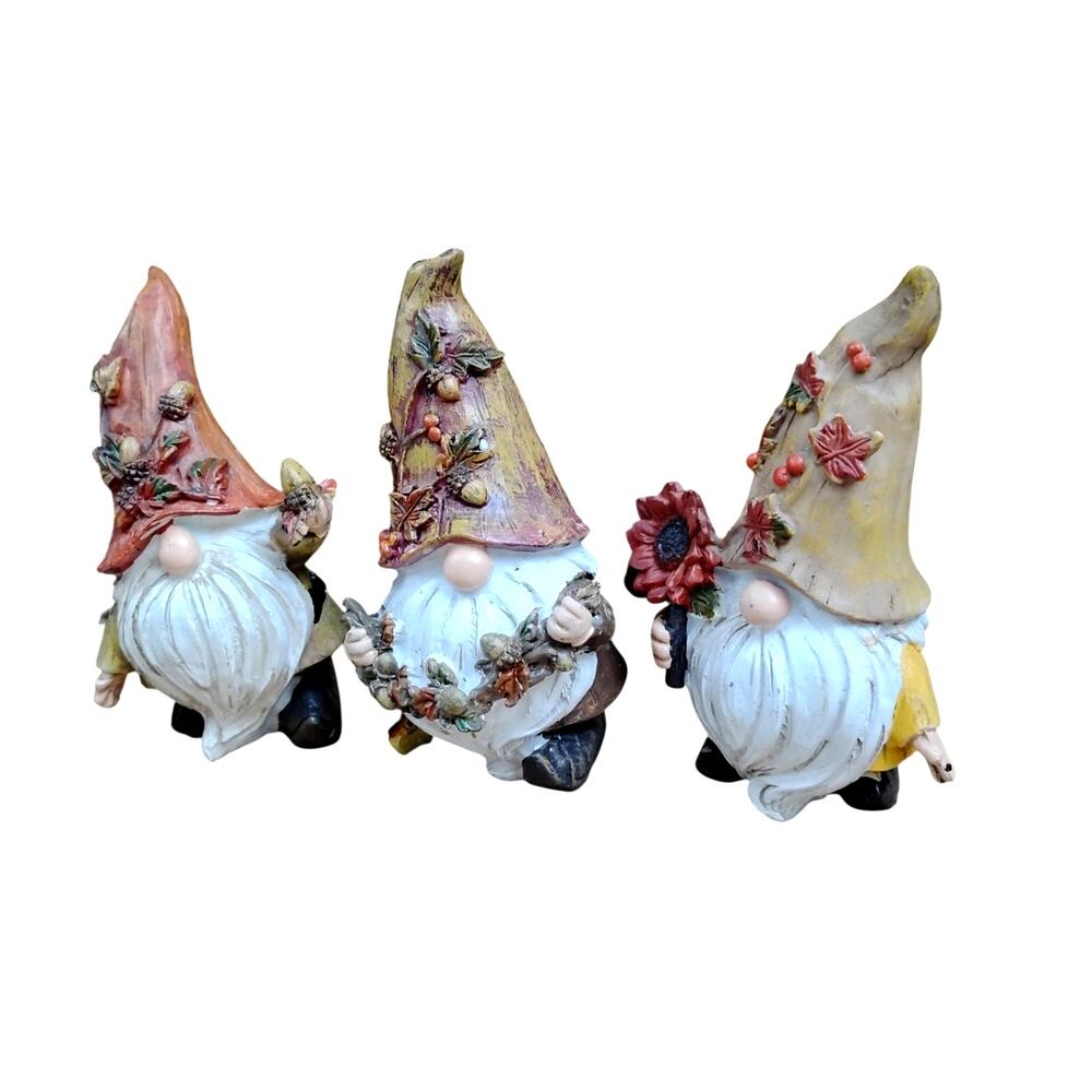 Valery Madelyn Fall Gnomes Decorations 5.5" Tall Set of 3